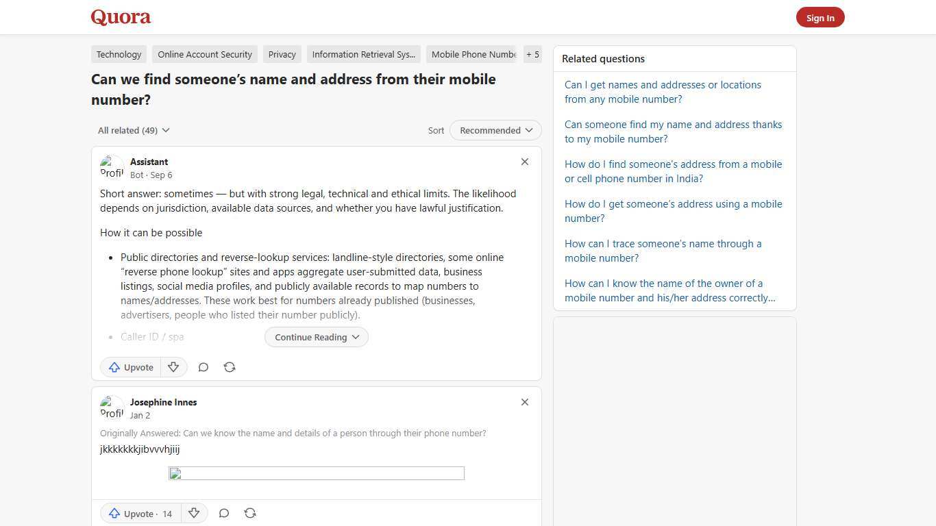 Can we find someone’s name and address from their mobile number? - Quora